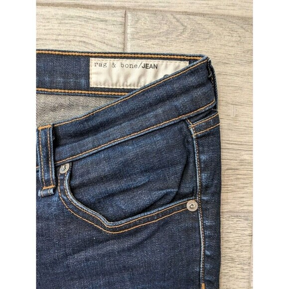 $225 Rag & Bone Ankle Skinny Jeans in Harrow Model 4987 Dark Blue USA Waist 28 - Picture 4 of 9
